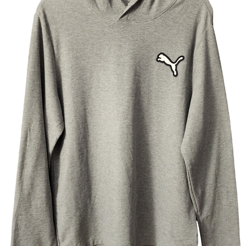 Puma Men's Gray Logo Hoodie‎